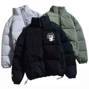 Wholesale XL Size Cotton <b>Padded</b> Stand Bomber Jacket for Men Winter <b>Thermal</b> Outer Formal Canvas OEM Service Available - Product Image 2