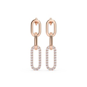 Pendientes Minimalistas con Corte Redondo en Forma de Clip, Diamante Cultivado en Laboratorio de 0.70 Ct en Platino, para Uso Diario, Regalo - Product Image 2