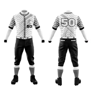 ชุดเบสบอลมืออาชีพสำหรับผู้ชายเสื้อเจอร์ซีย์และกางเกงชุดกีฬาประสิทธิภาพสูงสำหรับทีม - Product Image 1