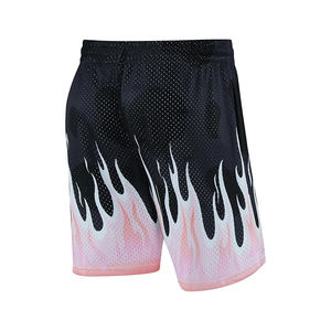 กางเกงกีฬาขาสั้นผู้ชายคุณภาพสูง ออกแบบโลโก้ได้ตามต้องการ ผลิตจากโพลีเอสเตอร์ 100% แห้งเร็ว ระบายอากาศได้ดี มีตาข่าย ยืดหยุ่น พร้อมเชือกผูกและกระเป๋า - Product Image 5