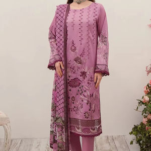 Pure Resham Double Zari Suit Logo personnalisé pakistanais indien Designer Georgette robe pour les femmes pour les fêtes en mousseline de soie Dupatta - Product Image 1