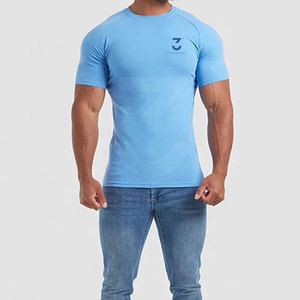 Sportswear <b>Men</b> Gym T Shirts Built With Lightweight <b>Stretch</b> Fabric For Daily Fitness Running And Training Activities - Product Image 3