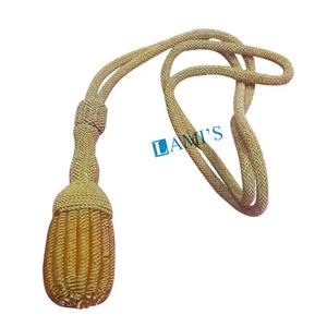 Nœud de Sabre en or OEM, nœud tricoté avec cordon en or, uniforme, accessoires en gros, fil de lingot de pakistan, nœud de Sabre métallique fabriqué - Product Image 1