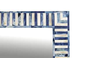 HF CRAFTS-Marco de espejo blanco con incrustaciones de resina para decoración de baño y oficina - Product Image 5