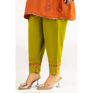 Conjunto de Traje de 3 Piezas Bordado en Seda Natural para Mujer IPSTD-77582 - Product Image 2