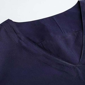 Traje médico Ropa de calle Uniformes de enfermera ajustados Precio barato Uniformes de hospital exfoliantes personalizados Uniformes de enfermera Top de manga corta Joggers - Product Image 3