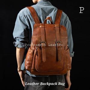 Mochila de cuero clásica hecha a mano para hombre, Diseño Seguro y espacioso, directo de fábrica, precio al por mayor, descuentos a granel, tendencia clásica - Product Image 4