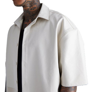 Vente en gros Chemise en cuir légère et respirante pour hommes Chemise en cuir tendance Chemise en cuir de qualité supérieure pour hommes - Product Image 4