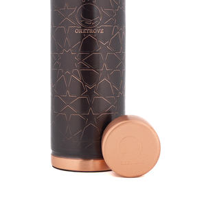 Handmade 900ML Arabic Style Copper <b>Water</b> <b>Bottle</b> Dark Embossed Design Leak-Proof Health Benefits Drinkware <b>Storage</b> Wholesale - Product Image 2