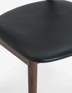 Silla de Comedor de Diseño Moderno, Estructura de Madera de Teca Sólida, Tapicería de Cuero PU, Altura Ajustable, para Uso en Hoteles y Parques, Interior/Exterior - Product Image 5