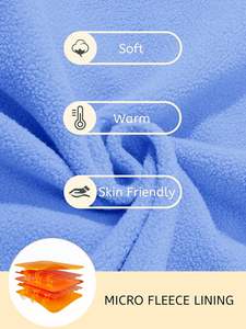 Sweat-shirt unisexe bleu clair d'hiver, doublé en polaire, brodé, surdimensionné, décontracté, athlétique, pour l'entraînement, avec poche kangourou - Product Image 5