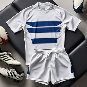 Shorts de sport personnalisables pour hommes, imprimés, coupe-vent, respirants, pour l'entraînement athlétique, le rugby et le football, avec nom d'équipe personnalisé - Product Image 1