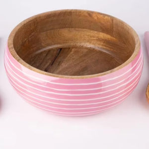 Bol de service en bois émaillé artisanal écologique nouvelle génération avec finition légère et résistante au lave-vaisselle pour usage quotidien - Product Image 1