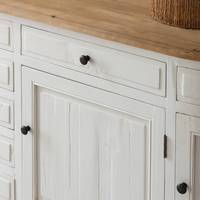 Buffet Garance en bois recyclé blanchi de 225 cm