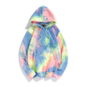 Sweat à capuche tie-dye 100% coton pour homme, prix de gros, streetwear d'hiver, confortable, respirant, personnalisable OEM - Product Image 2