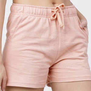 Short respirant de couleur unie pour femmes fermeture à la taille élastique dernier style personnalisé pour la vente en gros - Product Image 6
