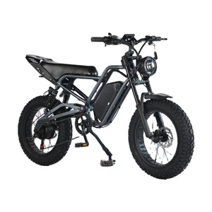Meilleure offre pour vélo électrique tout-terrain Black Warrior à pneus larges 20 pouces * 4,5, moteur brushless haute vitesse 48V 500W, 7 vitesses, batterie 18Ah - Product Image 1
