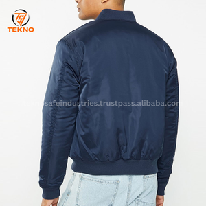 Diseño único Hombres Bomber Puffer Jacket A prueba de viento de secado rápido Transpirable Hombres Bomber Jacket para la venta Mangas regulares Servicio OEM - Product Image 3
