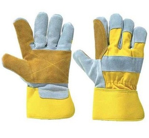Gants de conduite en cuir de haute qualité à prix de gros, manchette de sécurité, séchage rapide, cuir de vachette fendu, gants de soudage industriels - Product Image 1