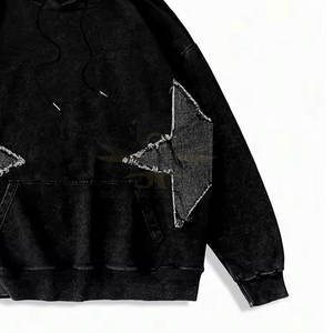 Top Venta OEM Servicio Angustia Bordado Sudaderas Pakistán Hecho Precio al por mayor Angustia Bordado Sudaderas con capucha - Product Image 6