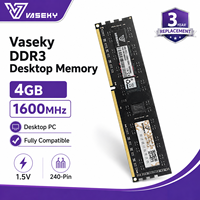 Vaseky DDR3 8GB 4GB 1600MHz 1333MHz ECC RAM de bureau PC3-12800 240PIN DIMM en stock pour mise à niveau du système PC, mémoire stable pour le jeu