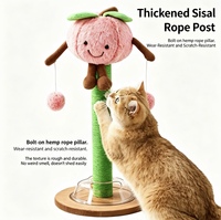 Griffoir pour chat en forme de fruit de dessin animé, arbre à chat en chanvre, planche à gratter verticale pour chats d'intérieur, fournitures pour animaux de compagnie en gros