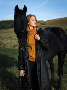 Abrigo largo de equitación para mujer 2025, impermeable, transpirable, duradero, Premium, ropa de abrigo ecuestre, chaqueta de entrenamiento elegante - Product Image 6