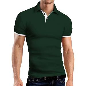 เสื้อโปโลผู้ชายคุณภาพสูง แห้งเร็ว ผ้าถัก สวมใส่สบาย สำหรับเสื้อยืดลำลอง แขนสั้น ผ้าฝ้ายผสมโพลีเอสเตอร์ ทรงปกติ คุณภาพสูง - Product Image 6