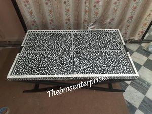 ถาดโต๊ะกาแฟแบบฝังกระดูกพร้อมขาตั้งเฟอร์นิเจอร์บ้านสไตล์ล่าสุดสำหรับห้องนั่งเล่นดีไซน์ทันสมัย - Product Image 5