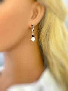 Pendientes de aro clásicos de joyería fina de boda de compromiso de Plata de Ley 925 personalizados de alta calidad con piedras preciosas de zafiro - Product Image 4
