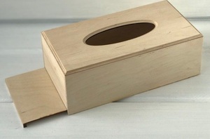 Caja de pañuelos de madera maciza clásica, organizador rectangular liso hecho a mano, material ecológico duradero para las necesidades de estilo de vida - Product Image 3