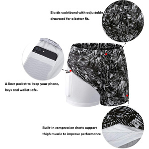 Sneldrogende Dames 2 In 1 Fitness Shorts Op Maat Ontwerp Voor Zomer Binnenvoering Sportkleding Lichtgewicht Activewear Leverancier - Product Image 4