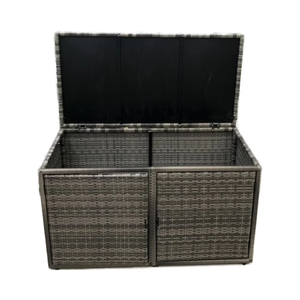 AC00031-All-Weather <b>Outdoor</b> Garden Set Gray Decorative <b>Storage</b> <b>Box</b> with <b>Rattan</b>, Aluminum Frame Made in Vietnam <b>Outdoor</b> Furniture - Product Image 1