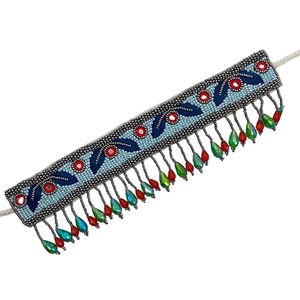 Elegante collar de cuentas bordadas con hilo de alta calidad, collar de cuentas bordadas coloridas con hebras de cuentas en capas - Product Image 3