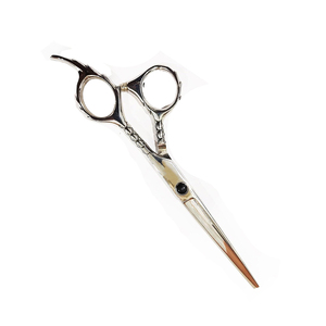 Ciseaux de coiffure à poignée personnalisée Ciseaux de salon de coiffure de couleur argentée Ciseaux de salon de coiffure en acier inoxydable - Product Image 3