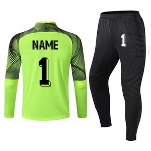 Uniforme de portero de fútbol de manga larga amarillo ligero de la mejor calidad, conjuntos impresos reversibles, uniforme de portero al por mayor - Product Image 4