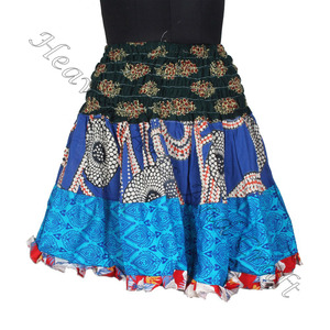 Venta caliente parche estampado Falda corta de mujer para verano Boho elegante multicolor parche algodón mini falda sexy para ropa de verano com - Product Image 2