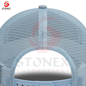 Casquette de camionneur à 6 panneaux avec logo personnalisé Casquette de camionneur design à rayures hip hop réglable avec fermeture sportive à séchage rapide - Product Image 5