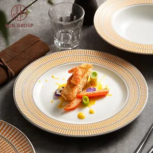 热卖豪华陶瓷优质餐具散装婚庆陶瓷餐具中国制造