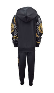 Survêtement Homme Personnalisé Haut de Gamme Lourd et Solide, Tenue Décontractée Imprimé Crâne, Ensemble 2 Pièces Zippé pour Gym et Jogging - Product Image 2