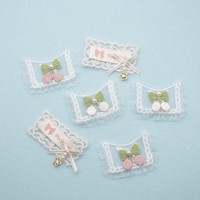 En gros, Appliques en dentelle, Nœuds, Ornements cerise et perles, Patchs décoratifs pour pinces à cheveux DIY, vêtements, sacs et accessoires de loisirs créatifs