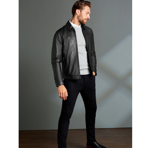 แจ็กเก็ตหนังลำลองสำหรับผู้ชายมาใหม่ผ้าแคนวาสคอตั้งสำหรับฤดูหนาว - Product Image 5