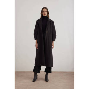 Gabardina Cruzada para Mujer, Negra, Impermeable y Transpirable para Otoño/Invierno - Product Image 3