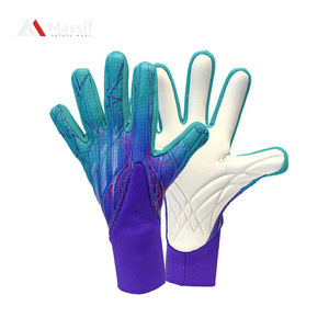 Gants de gardien en PU de qualité professionnelle noirs personnalisables avec logo en latex allemand pour une protection optimale - Product Image 1