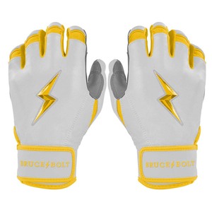 Guantes de Bateo de Béisbol Personalizados de Cuero de Cabretta Inspirados en Bruce Bolt Serie Chrome con Soporte de Muñeca de Puño Largo - Product Image 1
