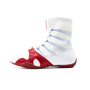 Factory Supplier Customized Boxing <b>Shoes</b> OEM Brand New Boxing <b>Shoes</b> for Men Make Your Own Logo <b>Red</b>/White Wrestling <b>Shoes</b> - Product Image 3