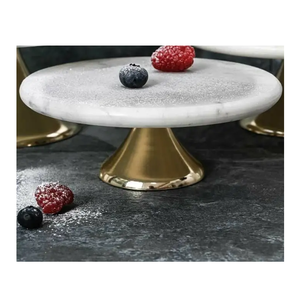 Soporte de pastel de mármol personalizado de alta calidad elegante soporte de pastel de mármol Premium decoración del hogar hecho a mano personalizado - Product Image 5