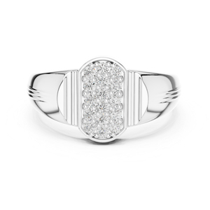 Bague en or blanc 14 carats avec diamant rond de laboratoire pour femmes |   Vêtements de tous les jours |   Nouveau diamant cultivé - Product Image 1