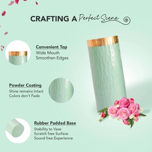 Luxury Metal Vase for Decorative <b>Flowers</b> Perfect for Enhancing Modern Homes and Stylish Spaces - Product Image 4