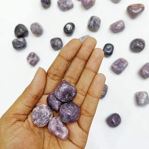 Piedras caídas de cristal pulido de lepidolita al por mayor-Curación de Reiki y Chakra-Caída de cristal curativo de lepidolita de alta calidad - Product Image 6